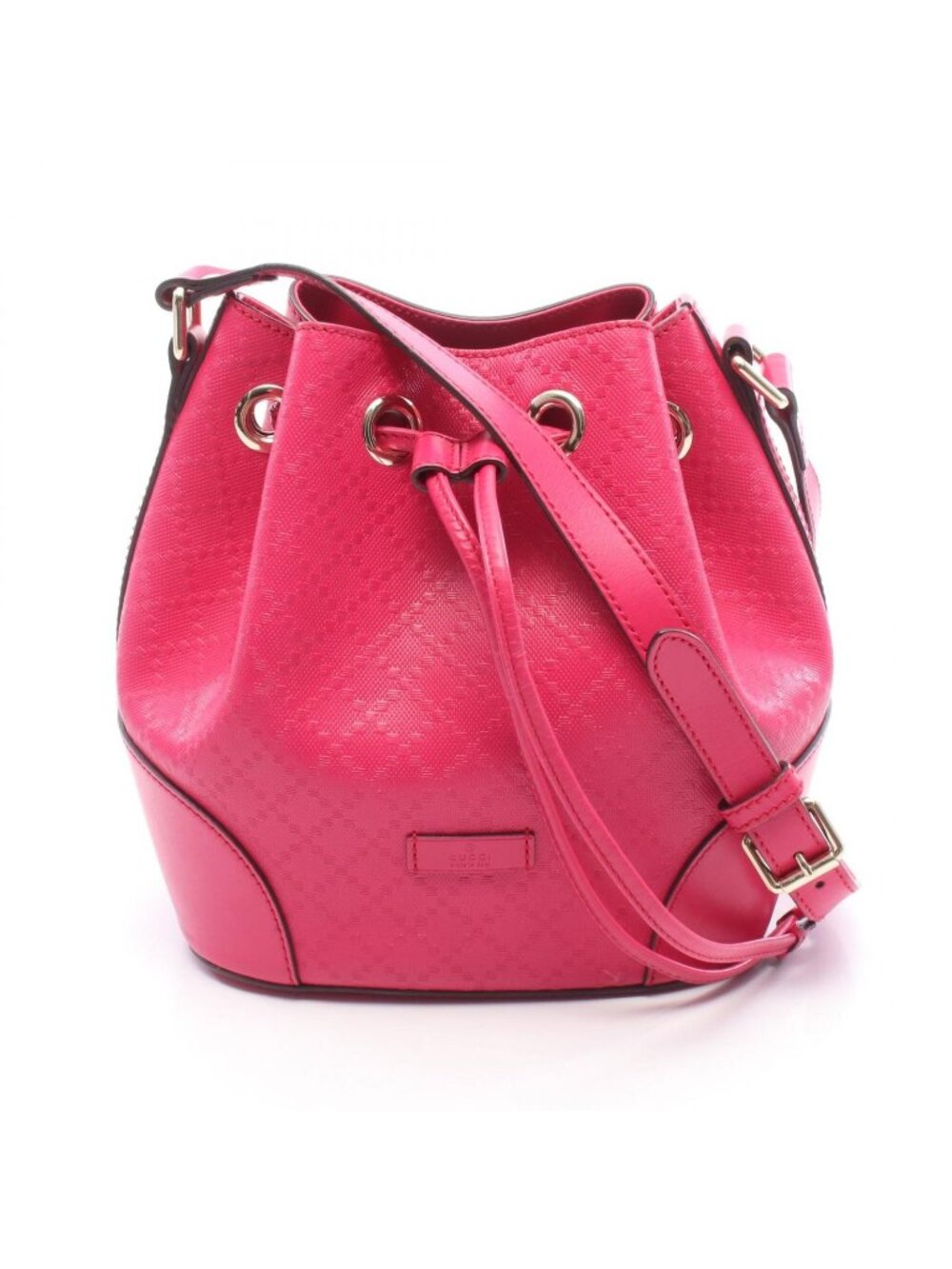 Gucci Shoulder Bag Bright Diamante Pink Leather